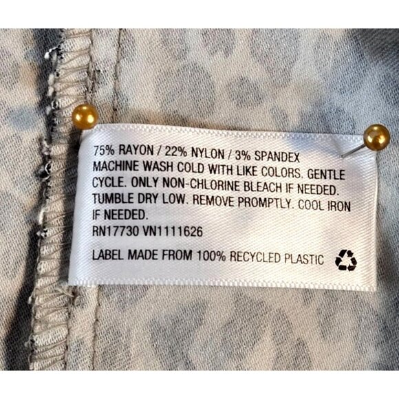 Leopard Print Ankle Pant Skinny Stretch Sz 12 A New Day Cheata High Rise Sexy - Picture 9 of 14